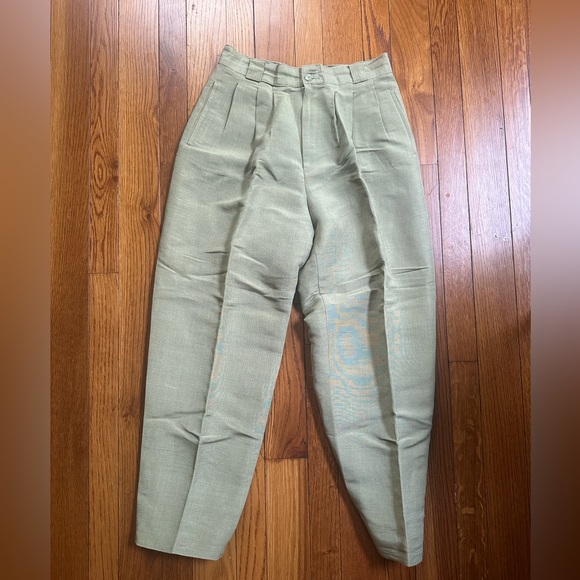 Vintage Egyptian Pleated Linen blend Pants - Picture 3 of 8